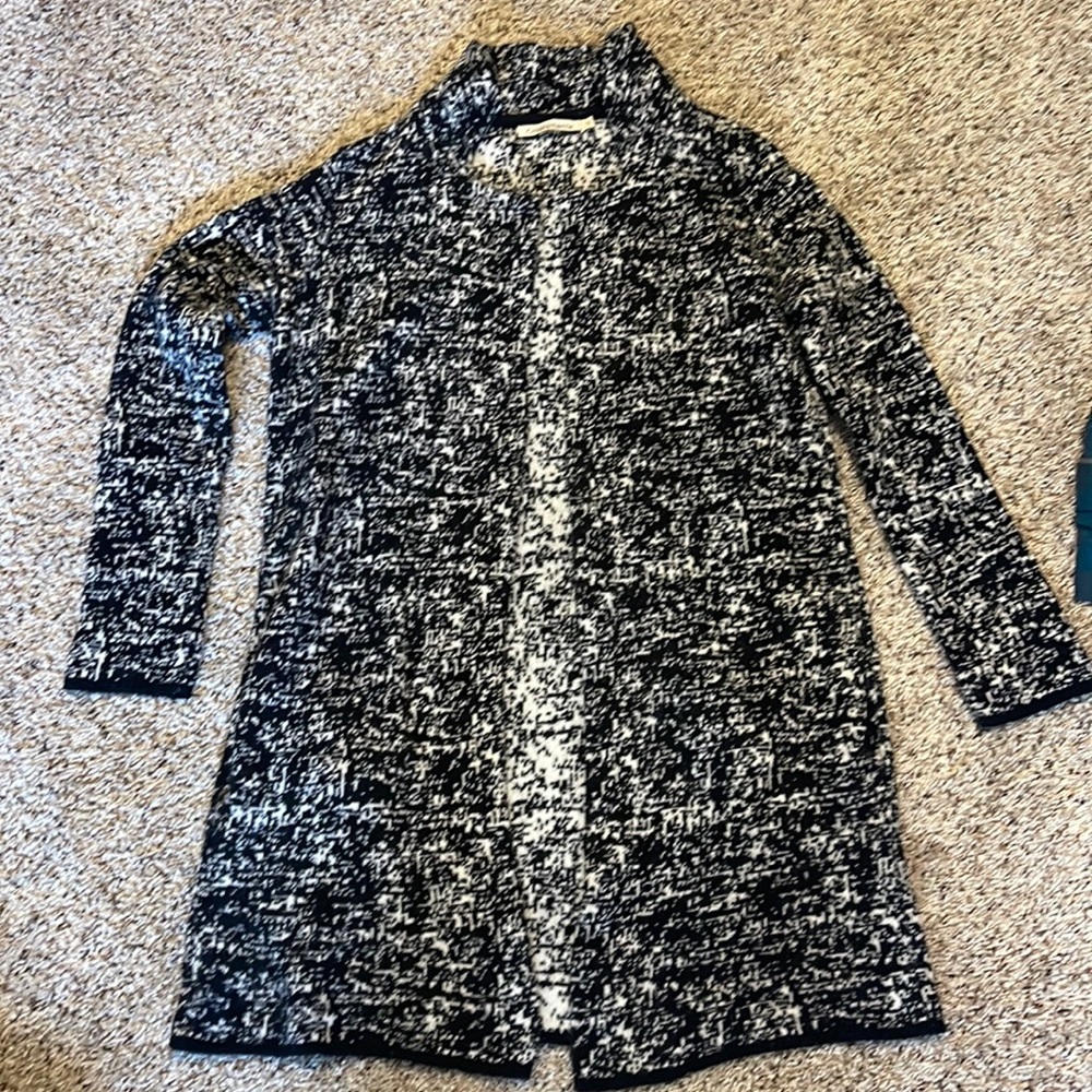 Chiaramente black and white long cardigan - S